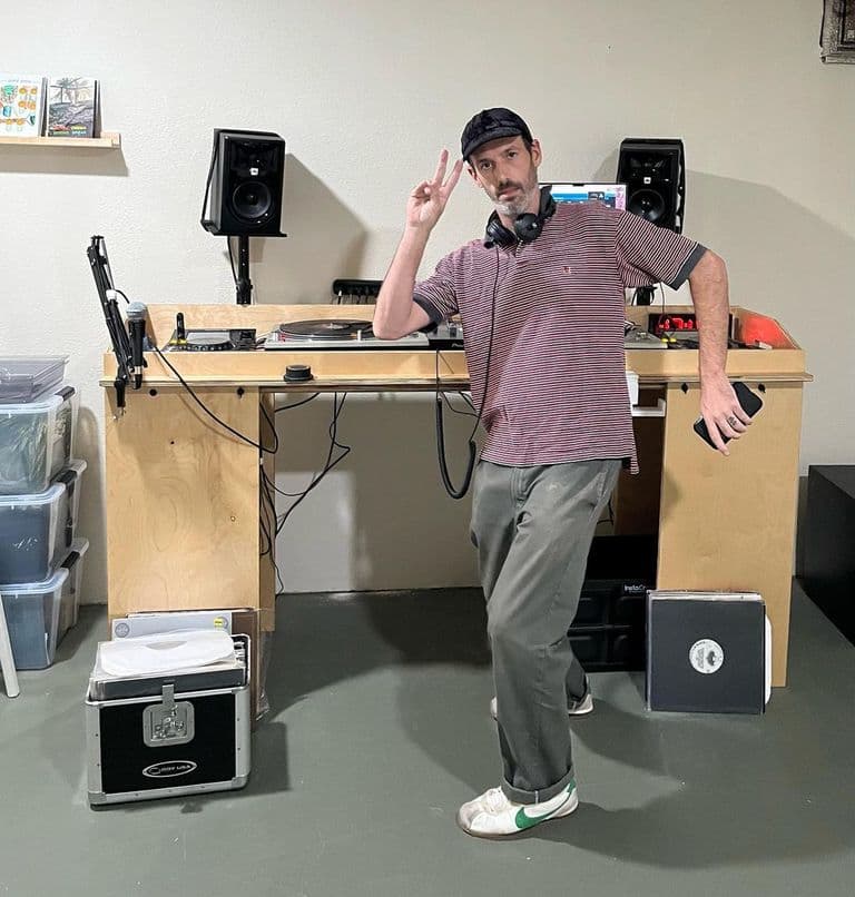 Noah Chase at the studio