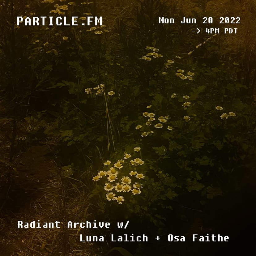 Radiant Archive w/ Luna Lalich + Osa Faithe - Jun 20th 2022